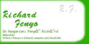 richard fenyo business card